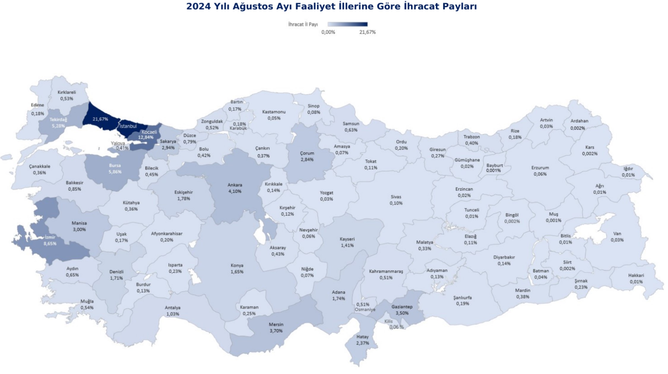 Ticaret Bakanlığı: 2024 yılı Ocak-Ağustos döneminde 57 ilde ihracat arttı