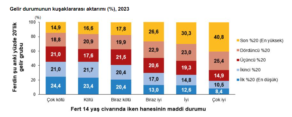 TÜİK – Annesi yükseköğretim mezunu olan bireylerin yüzde 83,5’i yükseköğretimi bitirdi