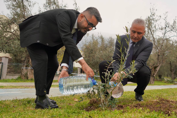 Kar Spor İda Ultra öncesinde zeytin fidanları toprakla buluştu