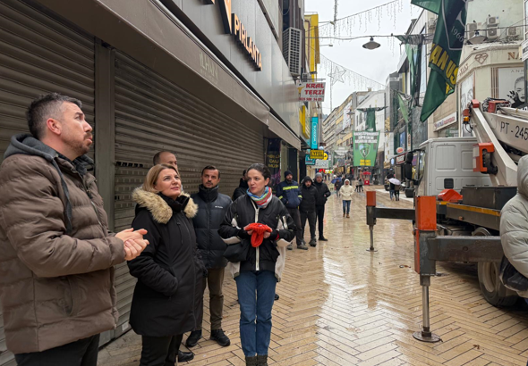 Başkan Hürriyet, Fethiye Caddesi’ndeki hazırlıkları inceledi