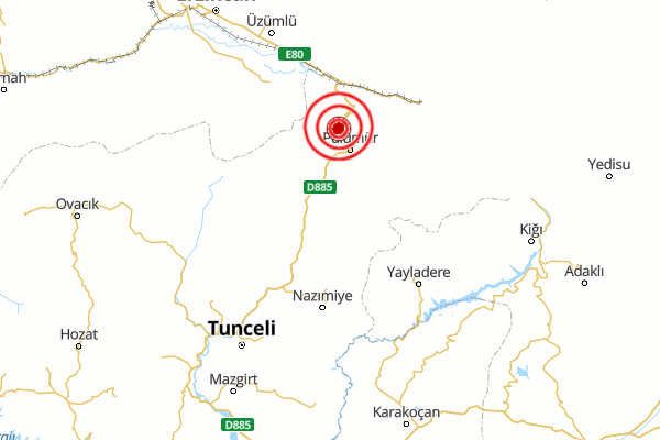 Tunceli’de deprem