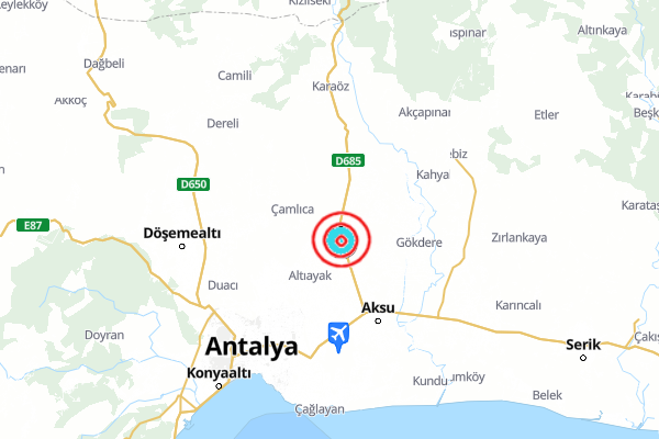 Antalya’da deprem