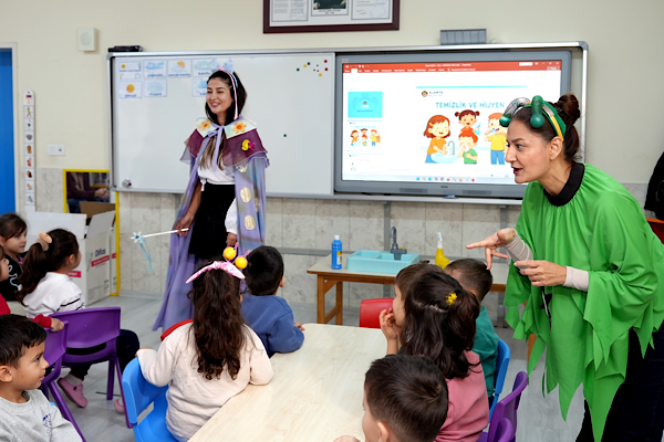 Alanya’da anaokulu öğrencilerine hijyen eğitimi