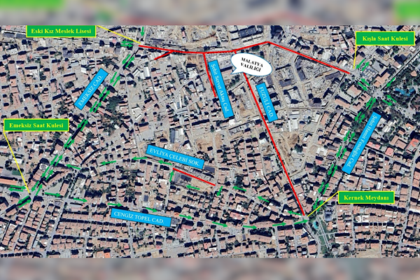 Malatya’da yollar altyapı çalışmaları nedeniyle trafiğe kapatılacak