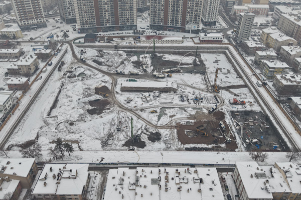 Sahabiye kentsel dönüşüm projesinde inşaat çalışmaları sürüyor