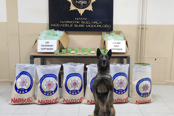 Hatay’da 107 kilogram Captagon ele geçirildi