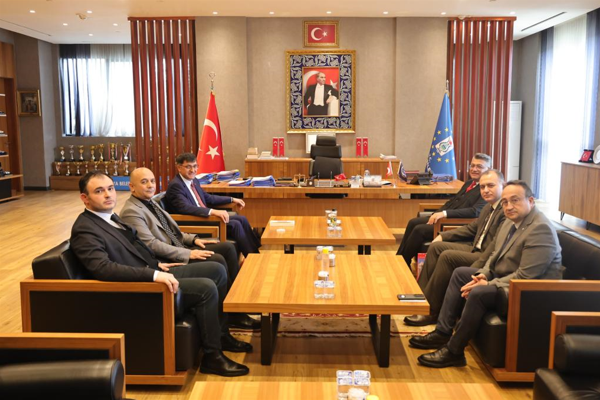 Başkan Kahveci, DPÜ heyetini ağırladı