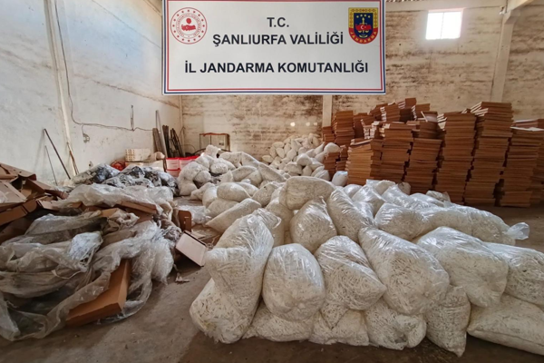 Şanlıurfa’da 40 milyon bandrolsüz makaron ele geçirildi