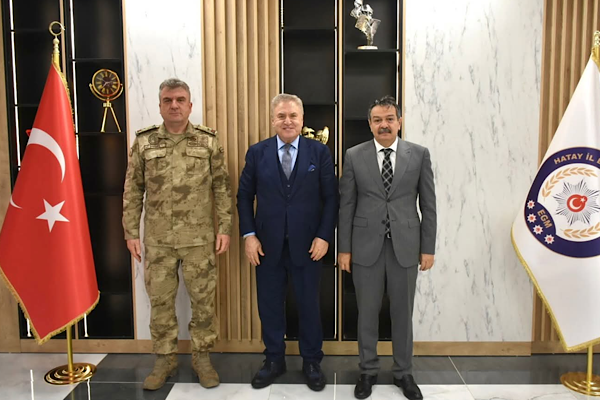 Hatay İl Emniyet Müdürü yılmaz, Aslan ve Şimşek’i Polisevi’nde ağırladı