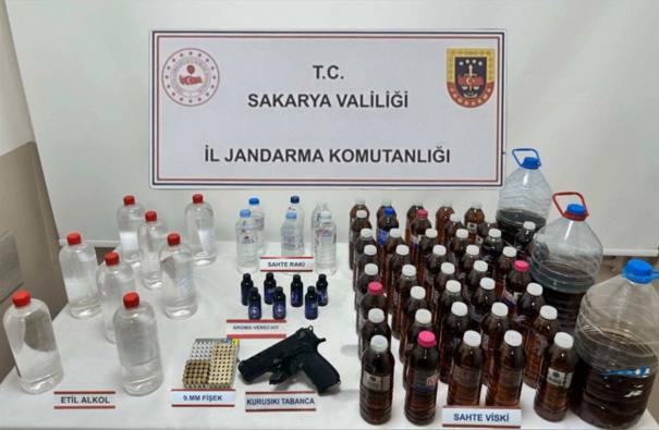 Sakarya’da sahte alkol operasyonu