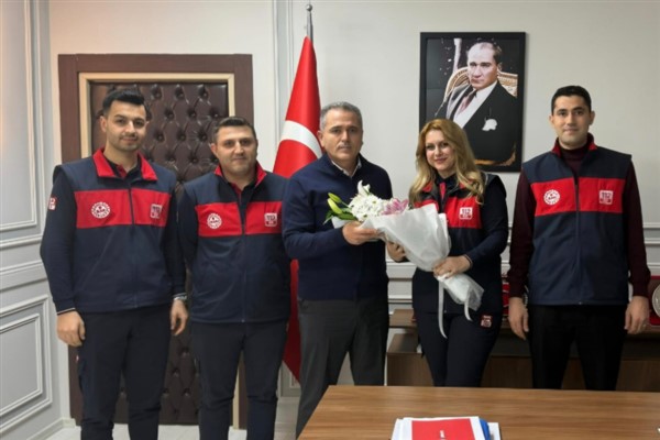 Kaymakam Akdaş 112 personelini ağırladı