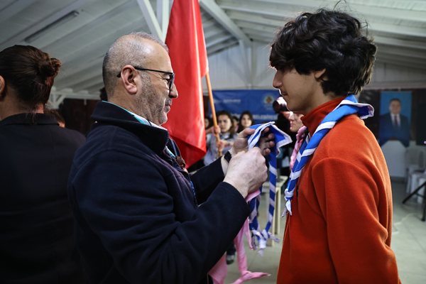 Kampta 32 saatlik eğitimi tamamlayan 50 izci yemin etti