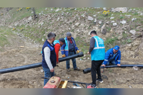 Gencelli Mahallesi’nde içme suyu hattında yenileme çalışmaları yapılıyor