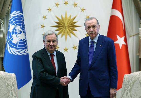 Cumhurbaşkanı Erdoğan, BM Genel Sekreteri Guterres’i kabul etti