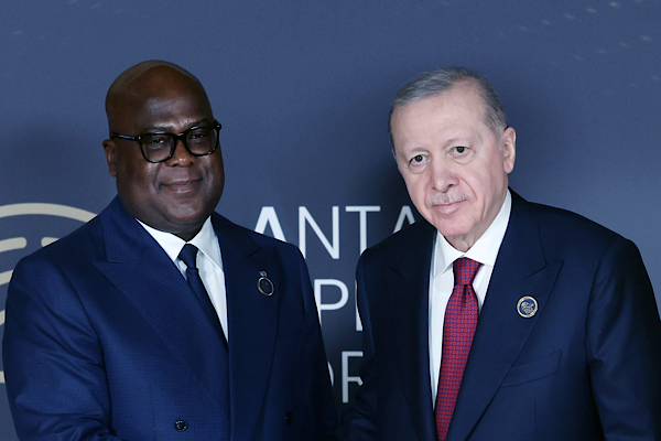 Erdoğan, Kongo Demokratik Cumhuriyeti Cumhurbaşkanı Tshisekedi ile görüştü