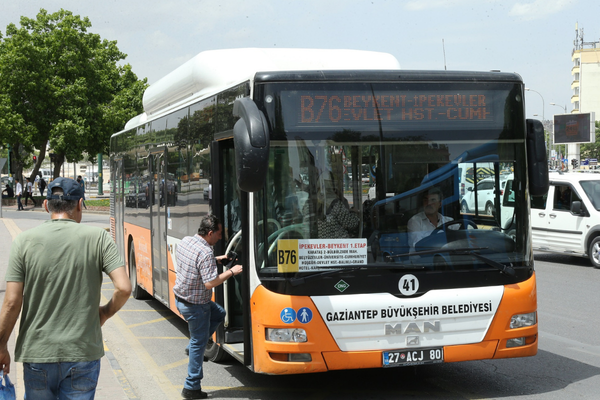 Gaziantep’te bayramda toplu taşıma ücretsiz olacak