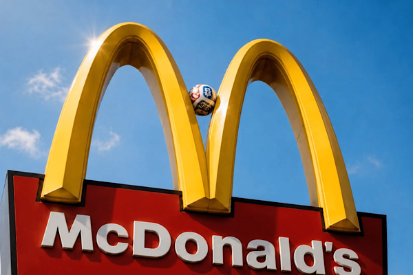 McDonald’s’ın altın kemerinde futbol topu belirdi