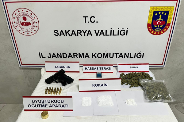 Sakarya İl Jandarma Komutanlığı’ndan uyuşturucu operasyonu