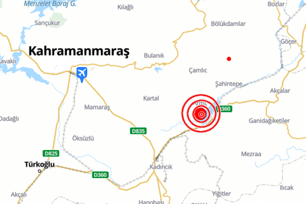 Kahramanmaraş’ta  4.4 büyüklüğünde deprem