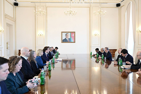 Aliyev, ABD Dışişleri Bakanlığı heyetini kabul etti