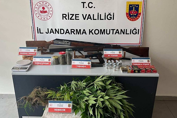 Rize’de uyuşturucu ve aranan şahıslara yönelik operasyon