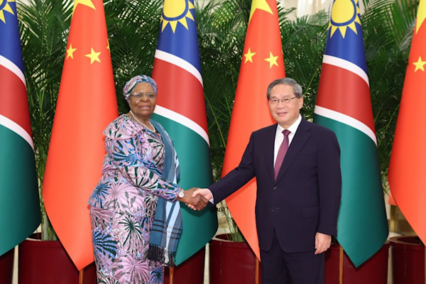 Li Qiang, Namibya lideri ile görüştü
