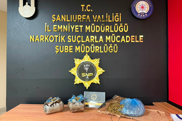 Şanlıurfa’da 3 kilo 650 gram esrar ele geçirildi