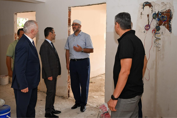 Vali Aktaş, Hacı Saffet Manay 4-6 Yaş Kuran Kursu inşaatını inceledi