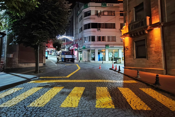 Giresun’da yaya geçitleri yenileniyor