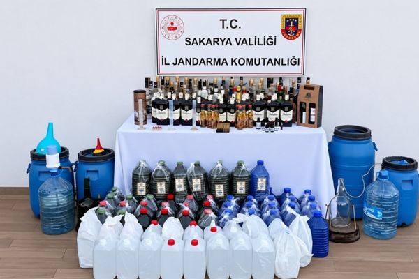 Sakarya’da kaçak alkol operasyonu düzenlendi